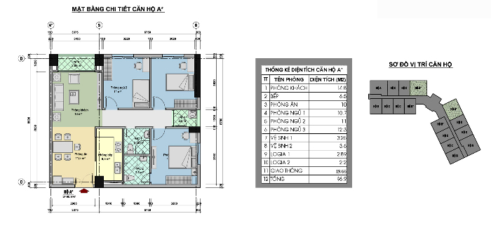 Phân phối chung cư CT3 tây nam linh đàm – Diện tích 88 m2