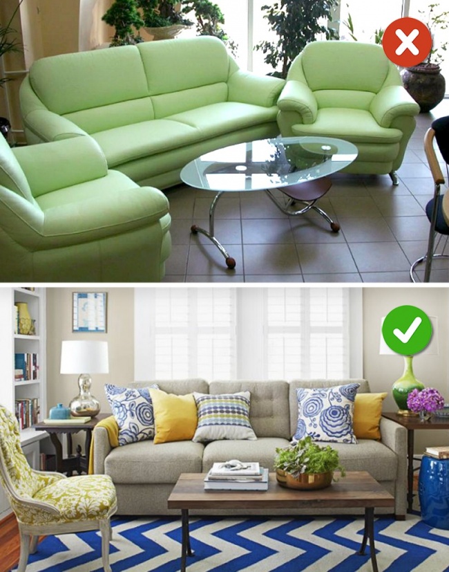 Nên chọn sofa kiểu dáng đơn giản, hiện đại